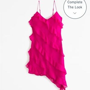 NWOT All-Over Ruffle Mini Dress xxs pink